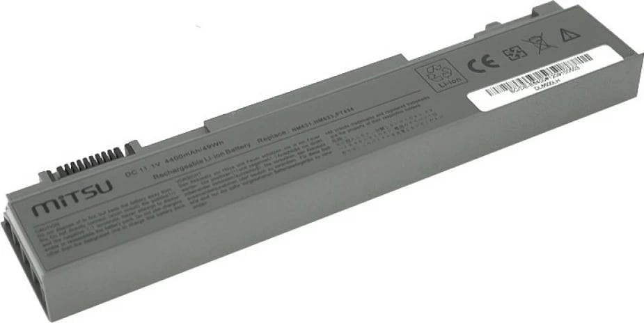Bateri laptop Mitsu BC/DE-E6400 për Dell Latitude/Precision, 4400 mAh, 11.1V, Gri