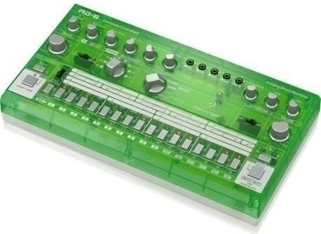 Makina e daulleve elektronike Behringer RD-6-LM, e gjelbër transparente