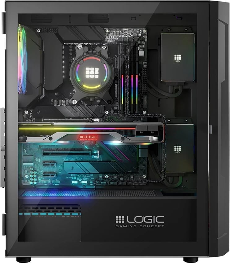 Kasë LOGIC ARAMIS ARGB MINIDI USB 3.0, e Zezë Kasë LOGIC ARAMIS ARGB MINIDI USB 3.0, e Zezë