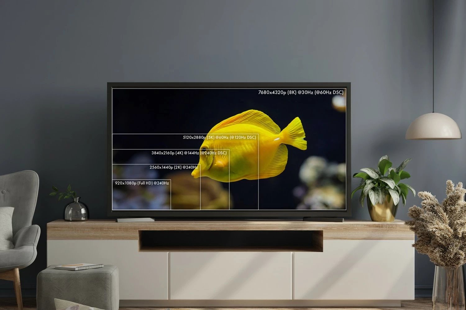 Kabllo optike Claroc DisplayPort 1.4 AOC 8K 15 m, ngjyrë zi-gri