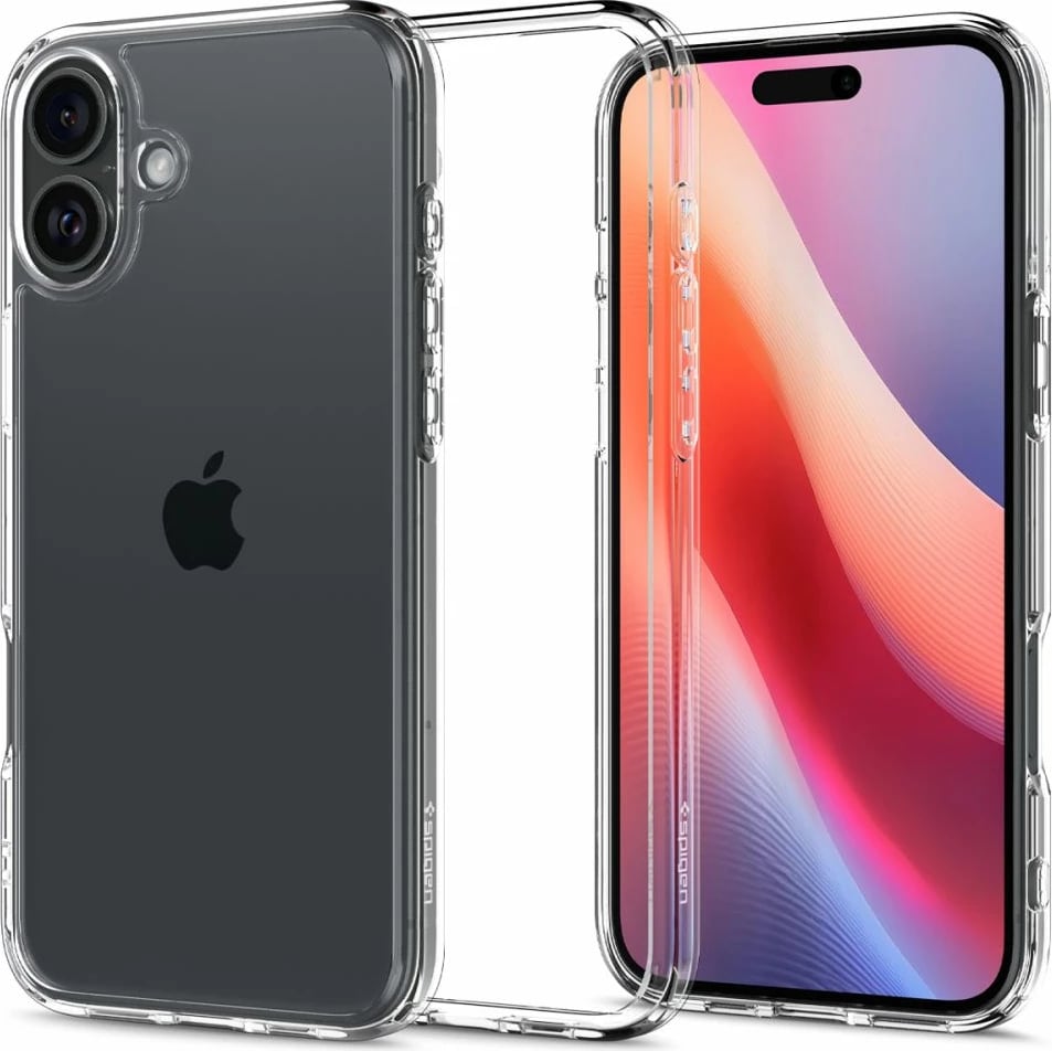 Mbështjellës Spigen Ultra Hybrid për iPhone 16 Plus, Transparent