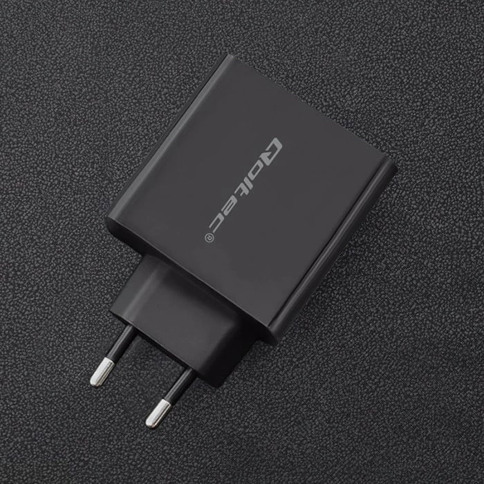 Karikues rrjeti Qoltec 51717, 45W, USB Type-C PD & USB, i zi