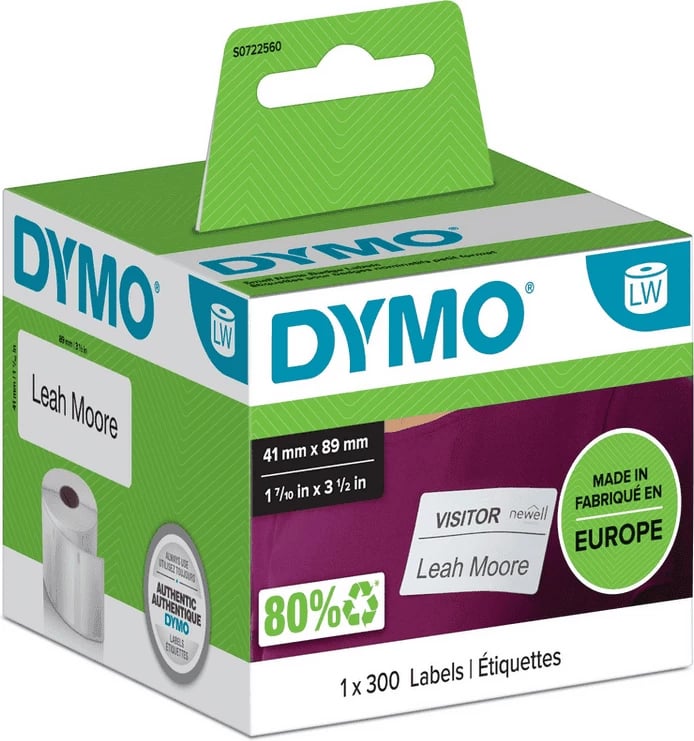 Etiketa Dymo 11356 / S0722560 89 x 41 mm, 1 x 300, e bardhë