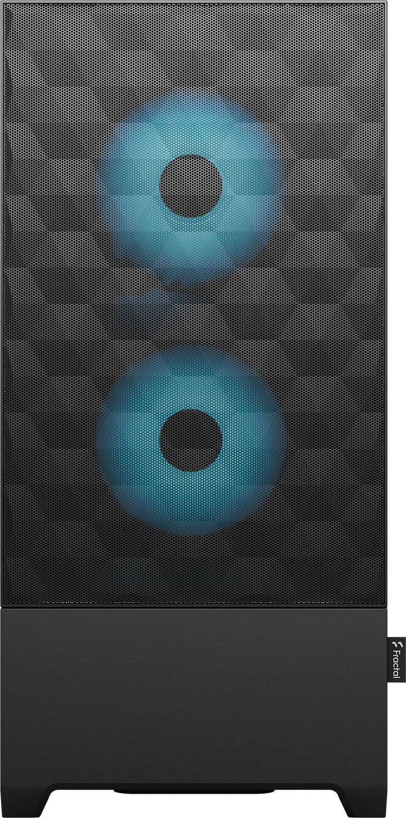 Kasë Fractal Design Pop Air RGB Cyan Core TG Clear Tint, Tower, RGB, xham i temperuar, e zezë/cyan