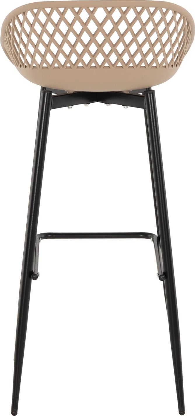 Karrige për bar AVAYA FH8686.13, polipropilenë ngjyrë kapuçino, këmbë metalike të zeza, 46x48x99H cm