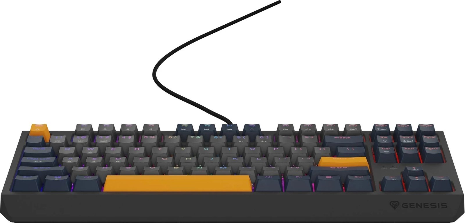 Tastierë gaming GENESIS Thor 230 TKL, mekanike, RGB LED, USB, Kaltër
