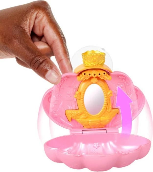 Set lodër Disney Princess The Little Mermaid në guaskë, Mattel JBL34, me kukull sirenë, për vajza