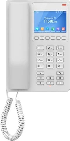 Telefon IP Grandstream GHP630, 2 linja, LCD, Wi-Fi, Bardhë