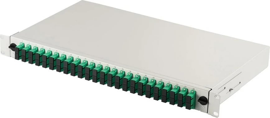 Panel fibrik ART DN-96322-9-APC, 19'' 1U, 24x SC APC dx, Gri