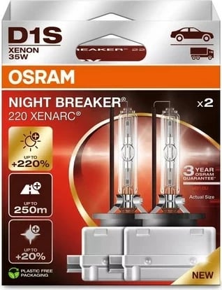 Llamba për vetura OSRAM D1S XENARC NIGHT BREAKER 220, 35 W, Set prej 2 copë