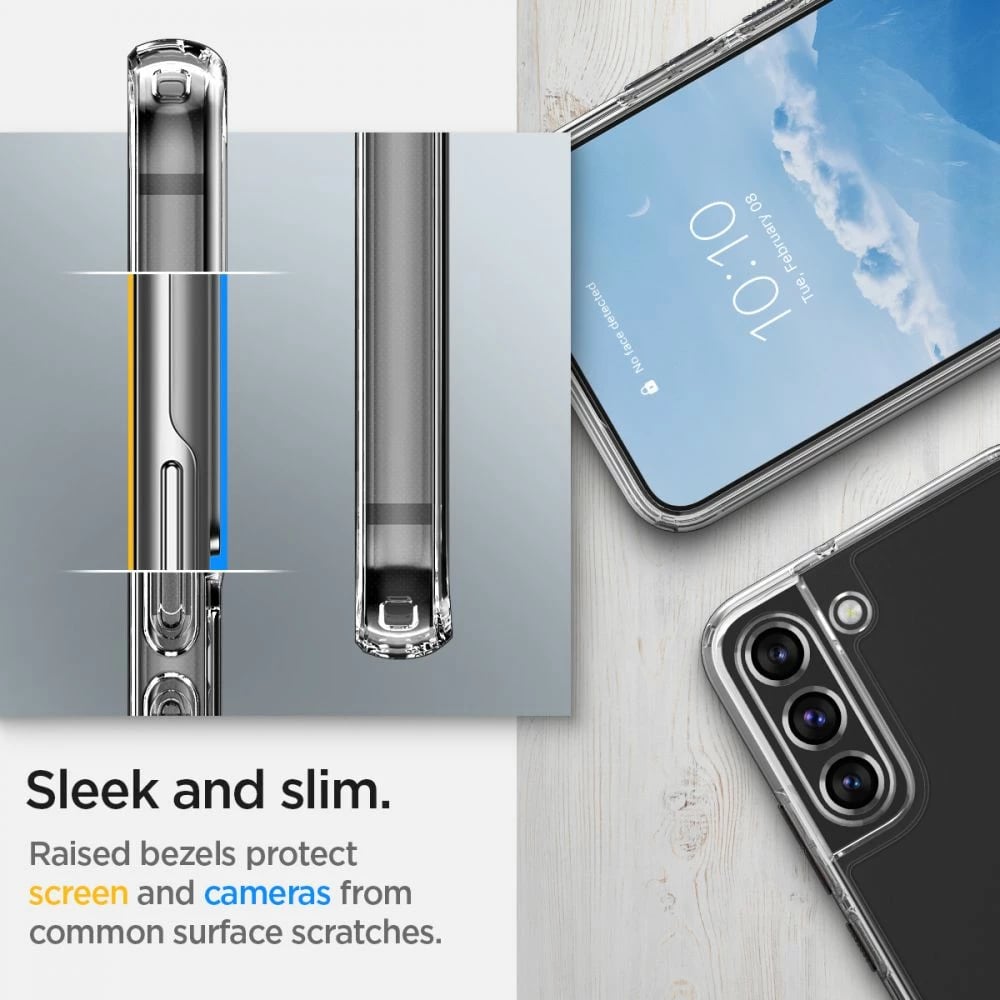 Mbështjellës Spigen Ultra Hybrid për Samsung Galaxy S22, Transparent