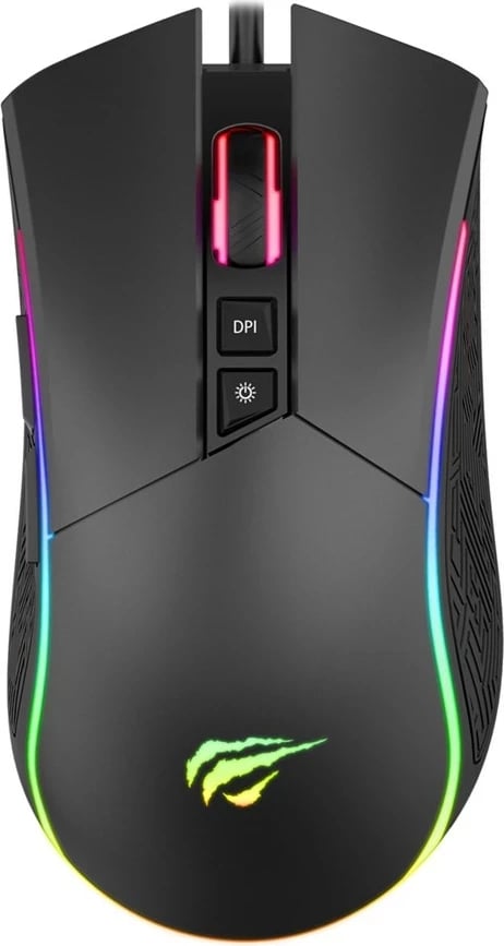 Maus Havit MS1001S, optik, për lojëra, USB, i zi-gri
