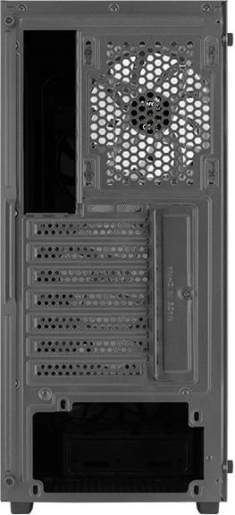 Kasë AeroCool Volcan, Midi Tower, ATX/mATX/mini-ITX, e zezë, me drita RGB