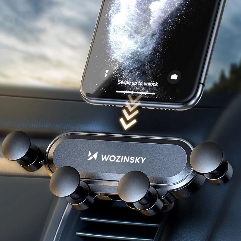 Mbajtës graviteti për celular Wozinsky WCH-05 për grilë ventilimi, zi