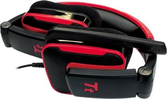 Kufje gaming Thermaltake TteSPORTS SHOCK Royal Red, 3.5mm, me mikrofon, e zezë/kuqe