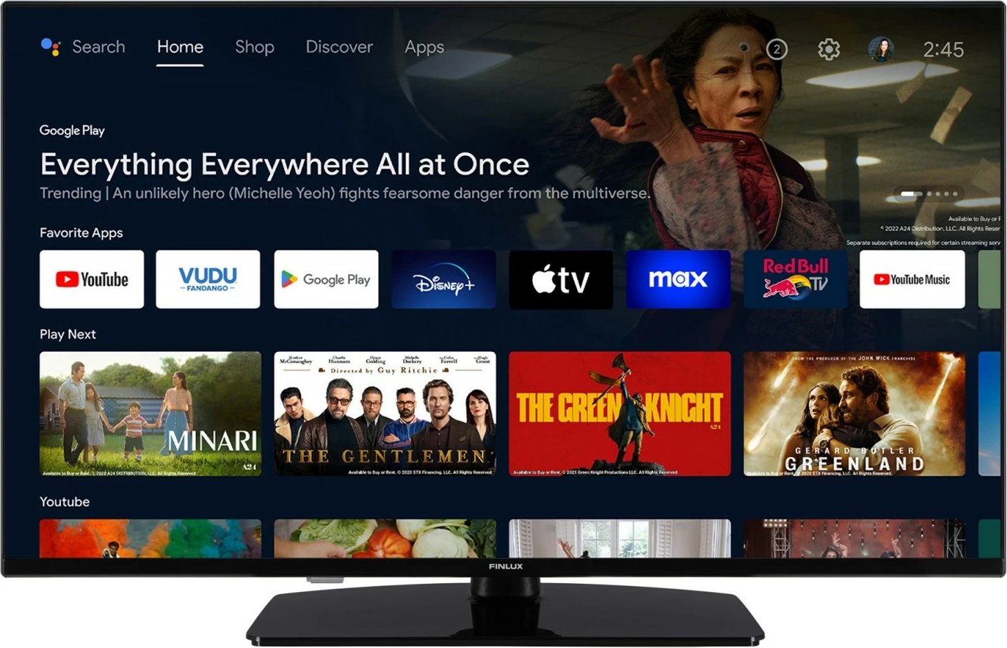 Televizor LED Finlux 40FFA500, 40 inç, Full HD, Android TV, i zi