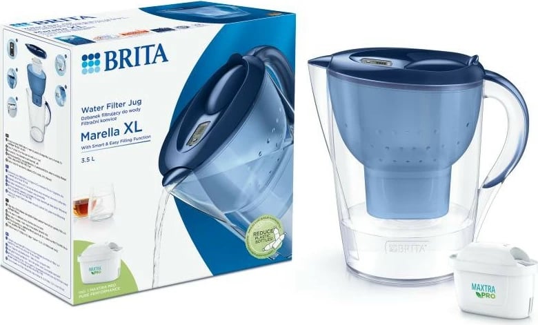 Ibrik filtrues uji Brita Marella XL Maxtra PRO, 3.5L, Blu Ibrik filtrues uji Brita Marella XL Maxtra PRO, 3.5L, Blu