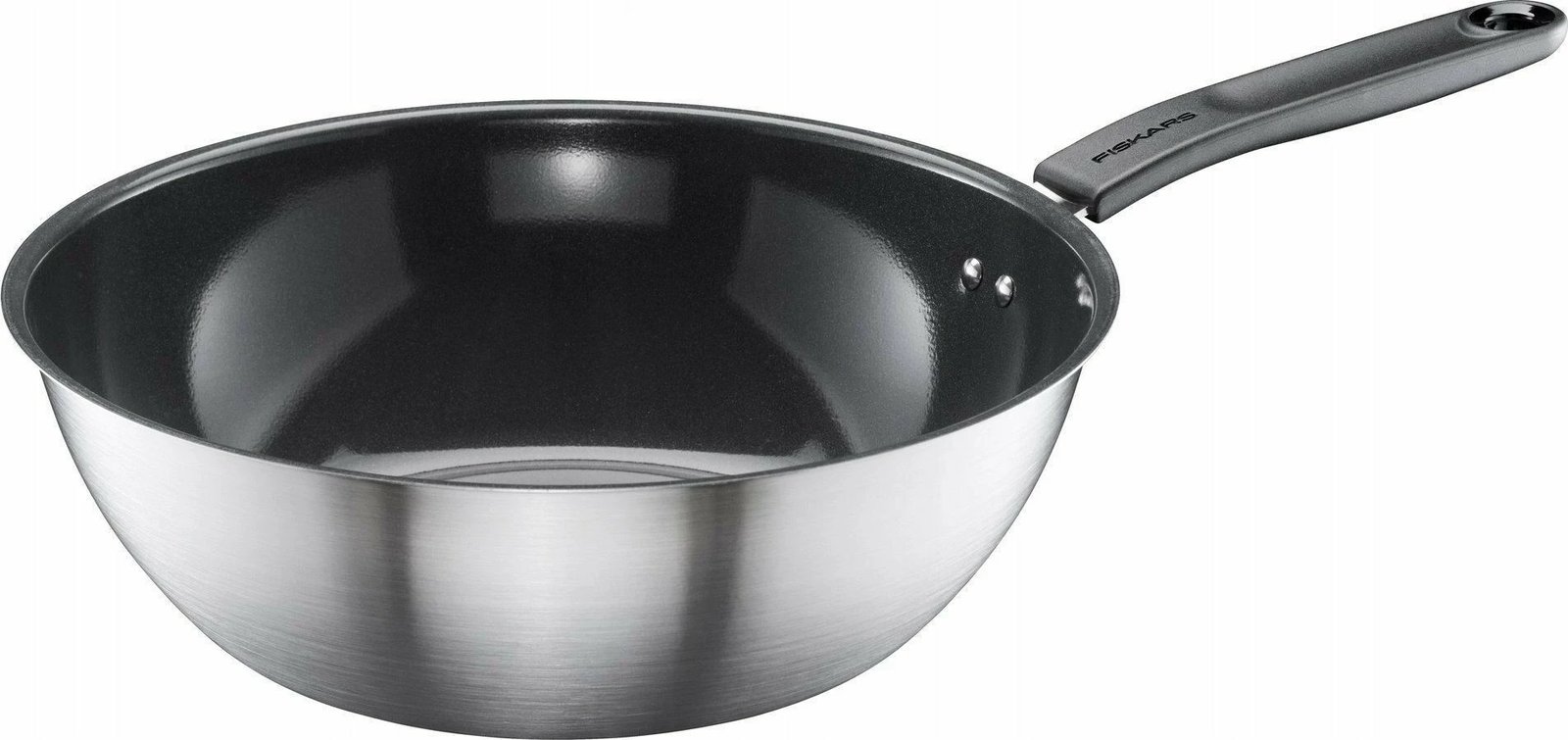 Wok Fiskars 28cm me veshje qeramike, inox