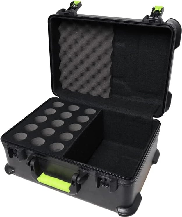 Kasë transporti për mikrofonë Shure SH-MICCASE15, 15 vende, e zezë