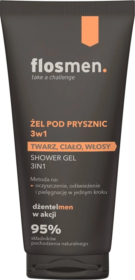 Xhel dushi 3-në-1 për meshkuj Floslek Flosmen, 225ml