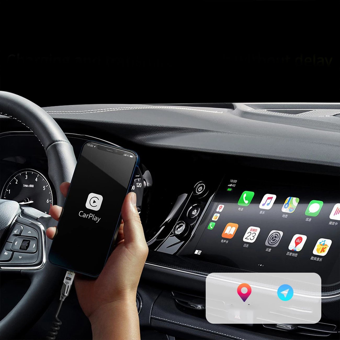 Kabllo 4-në-1 Dudao L20 Pro, 1.5m, 65W, USB-A/USB-C në Lightning/USB-C, e zezë