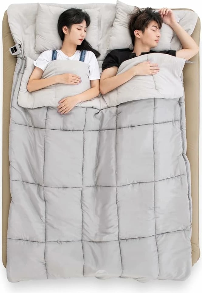 Thes gjumi dopio me jastëk Naturehike, 48 x 40 x 7.62 cm, hiri