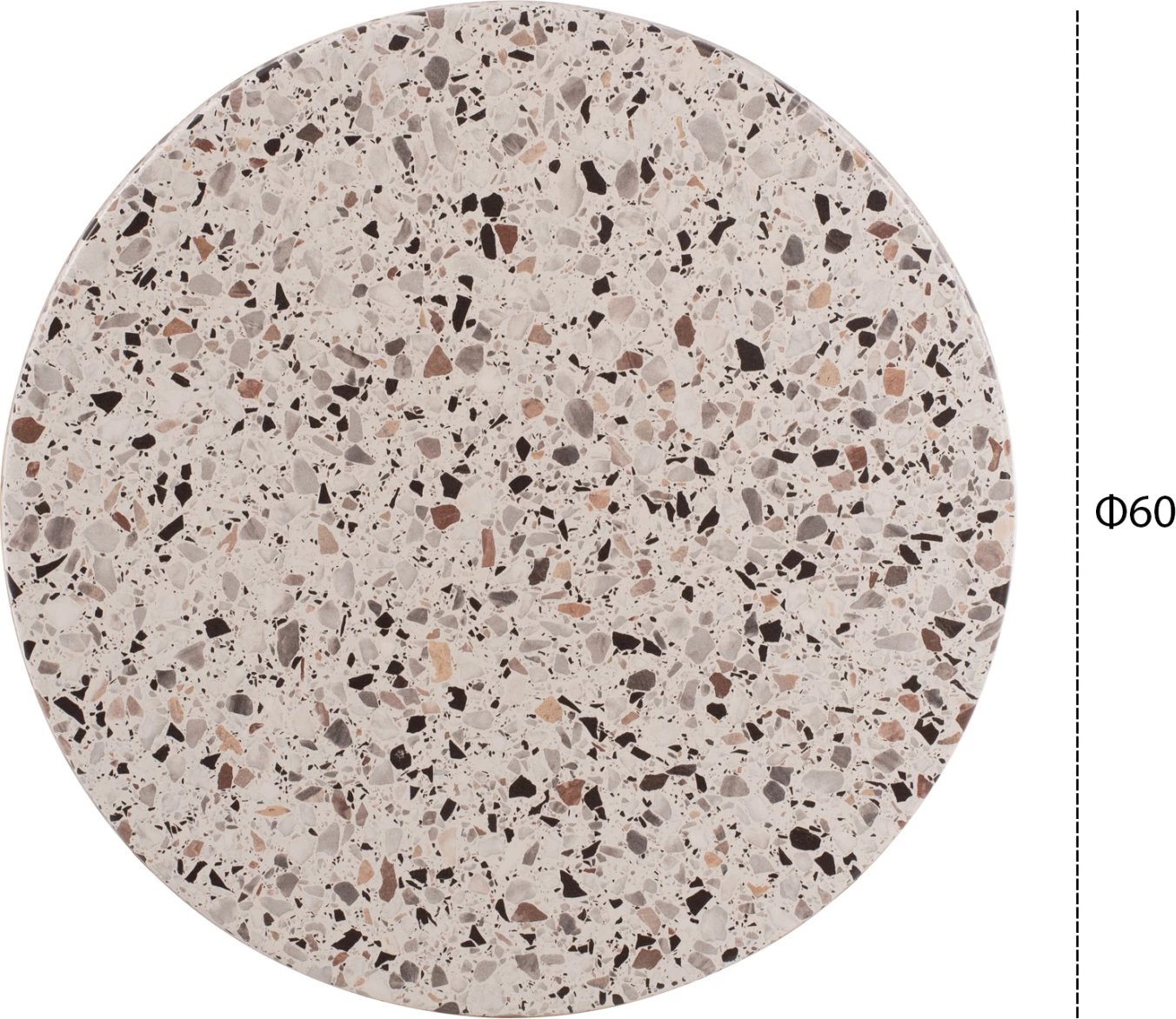 Sipërfaqe Tavoline rrethore, FH5227.16, Werzalit, Φ60, Terrazzo 5766