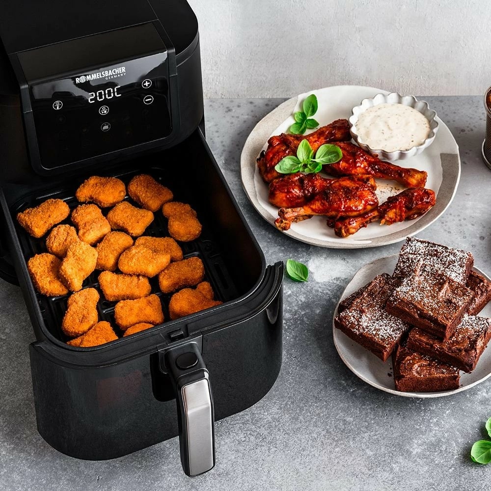 Fritezë me ajër të nxehtë Rommelsbacher FRH 1700, 8 L, e zezë