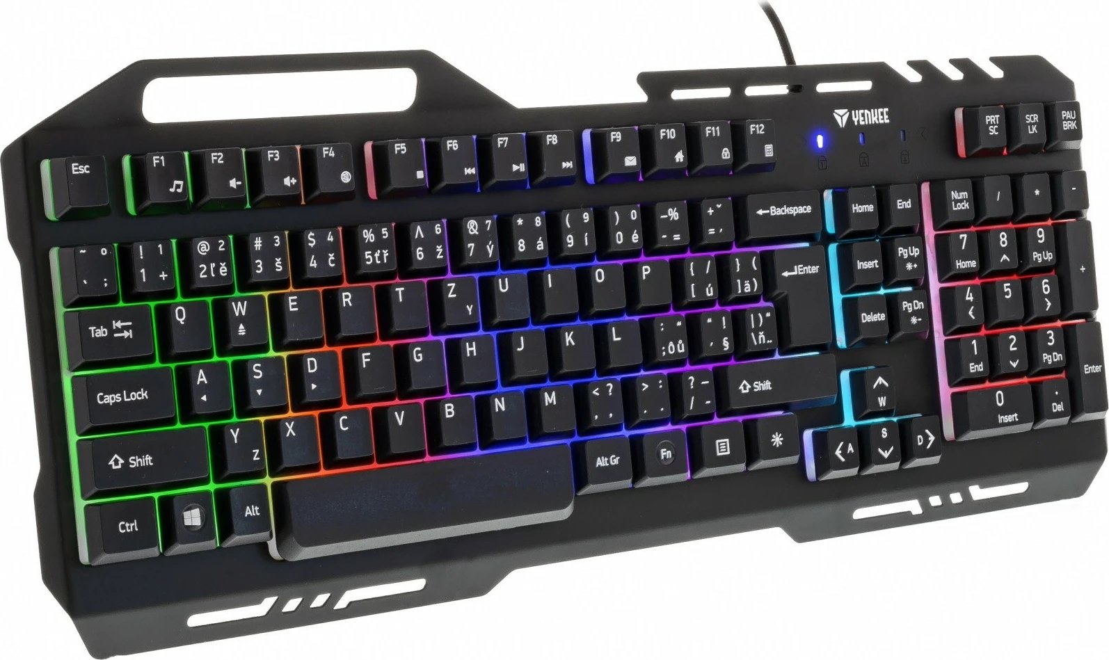 Tastierë YENKEE Shadow YKB 3200, me ndriçim LED, me kabllo, e zezë