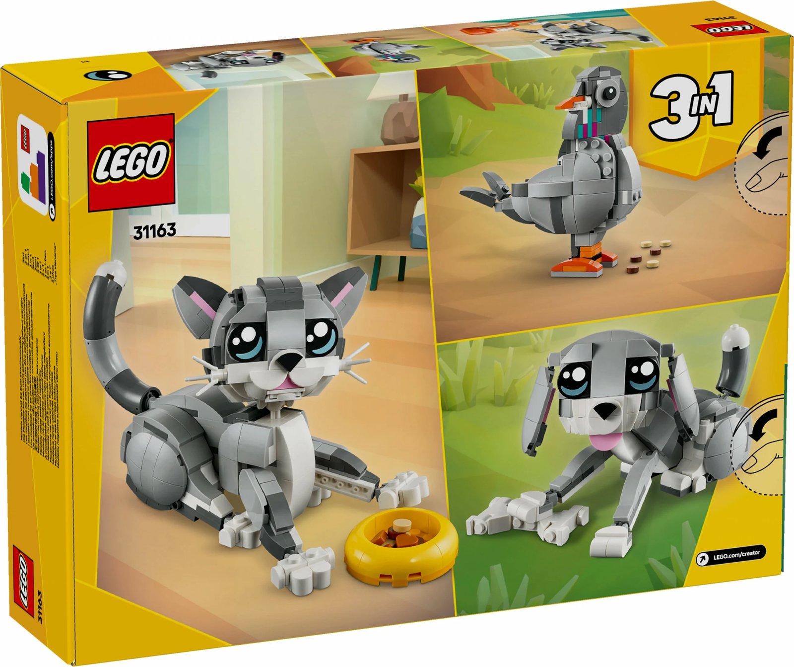Set ndërtimi LEGO Creator Graue Katze 31163, multikolor