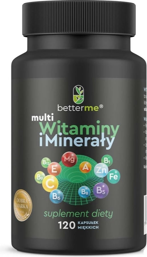 Suplement ushqimor multivitaminash dhe mineralesh BetterMe Vitamins and Minerals, 120 kapsula