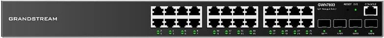 Switch Grandstream GWN 7803, 24GE, 4SFP, i menaxhueshëm, i zi
