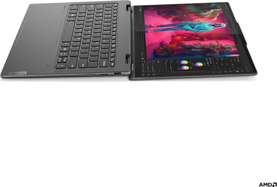 Laptop hibrid Lenovo Yoga 7, AMD Ryzen 7 8840HS, 14 inch, Gri