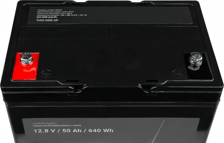 Bateri për veturë Green Cell CAV06, 50 Ah, 12.8 V, Marine / Leisure