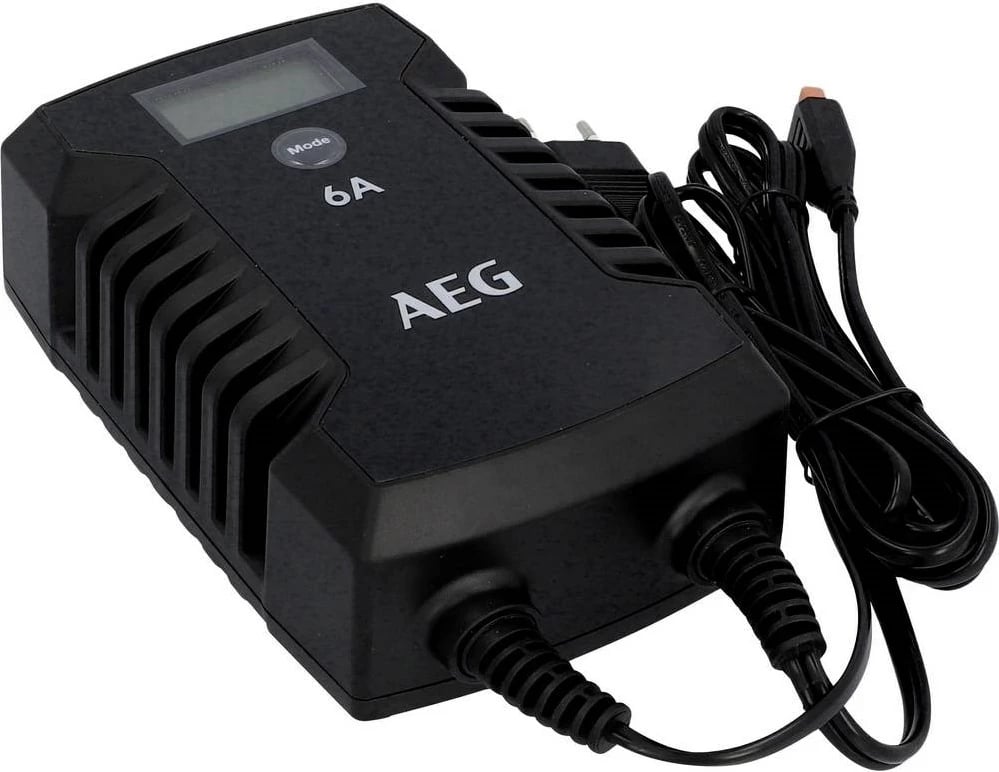 Karikues automatik AEG LD6, 6A, 6/12V, me ekran LCD, i zi