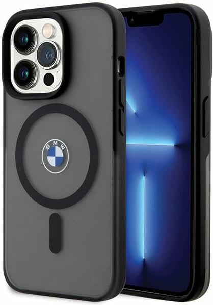 Mbështjellës BMW BMHMP14LDSLK për iPhone 14 Pro 6.1", MagSafe, zi
