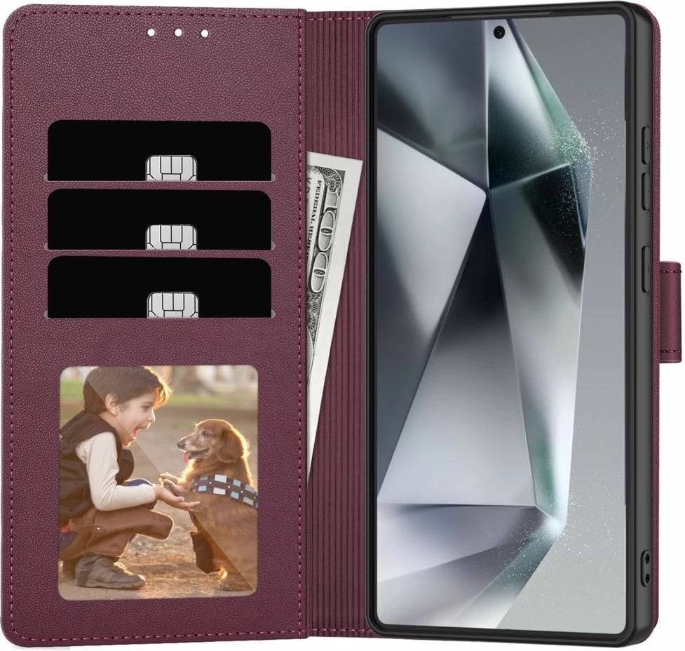 Mbështjellës Tech-Protect Wallet për Samsung Galaxy A16, eko-lëkurë, Burgundy Mbështjellës Tech-Protect Wallet për Samsung Galaxy A16, eko-lëkurë, Burgundy