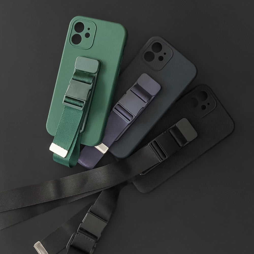 Mbështjellës Hurtel për Samsung Galaxy S21 Ultra, me litar, i zi