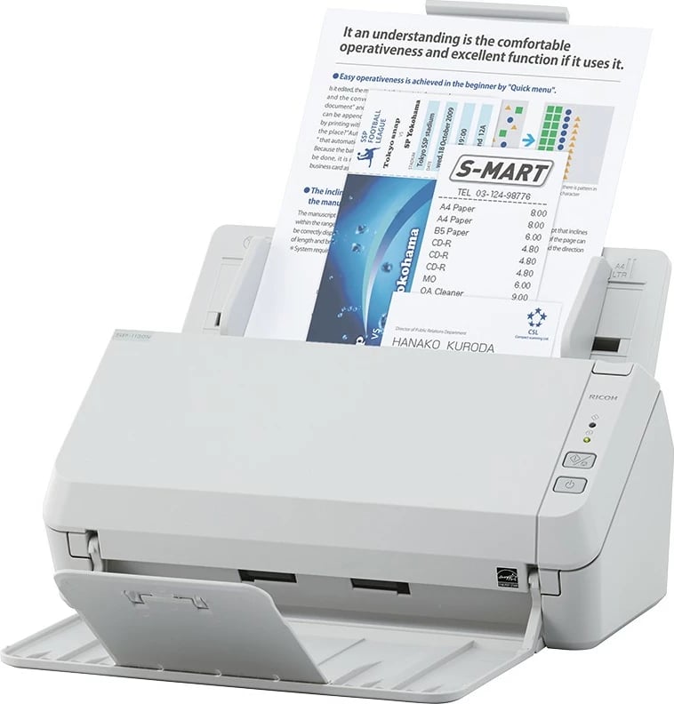 Skaner dokumentesh Ricoh SP-1130N, 30ppm, duplex, Ethernet, USB, ngjyrë gri