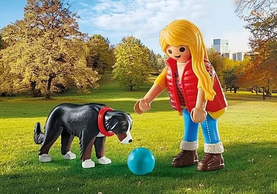 Set lodrash Playmobil My Life 71738, vajzë me qen bari, plastikë