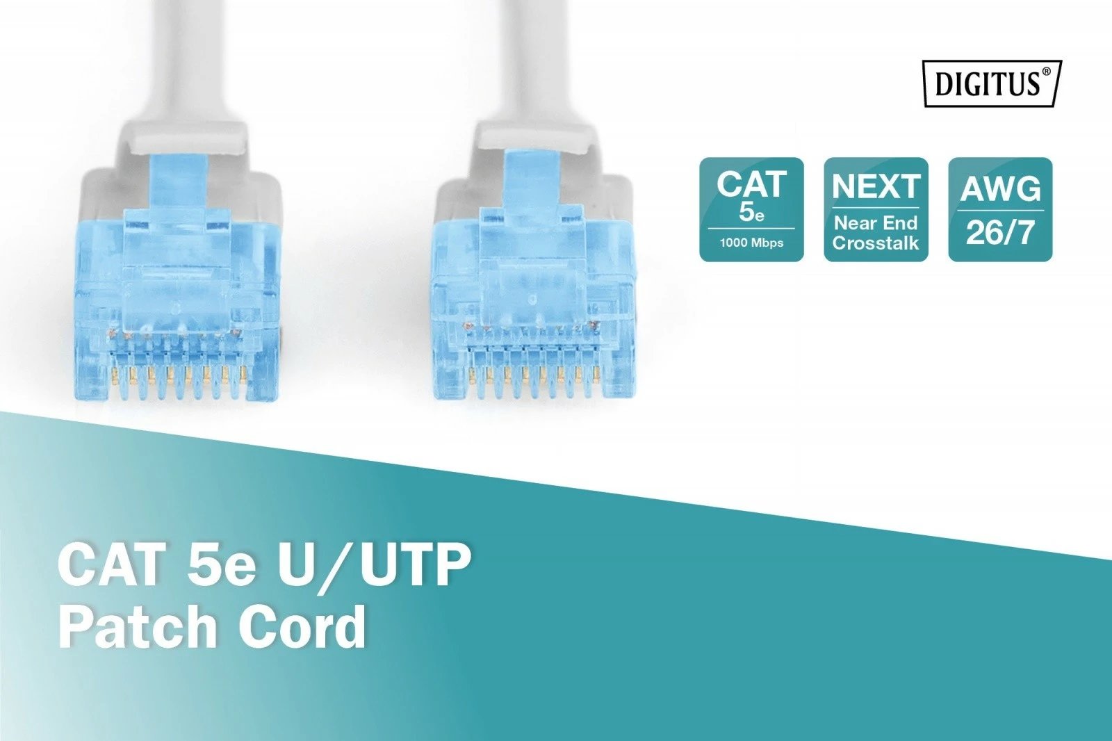 Kabllo rrjeti Digitus DK-1512-010, CAT 5e, 1m, RJ45, Gri
