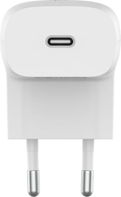 Karikues Belkin WCA006VF1MWH-B6 për celular, 20 W, USB Type-C, me kabllo 1m, Bardhë