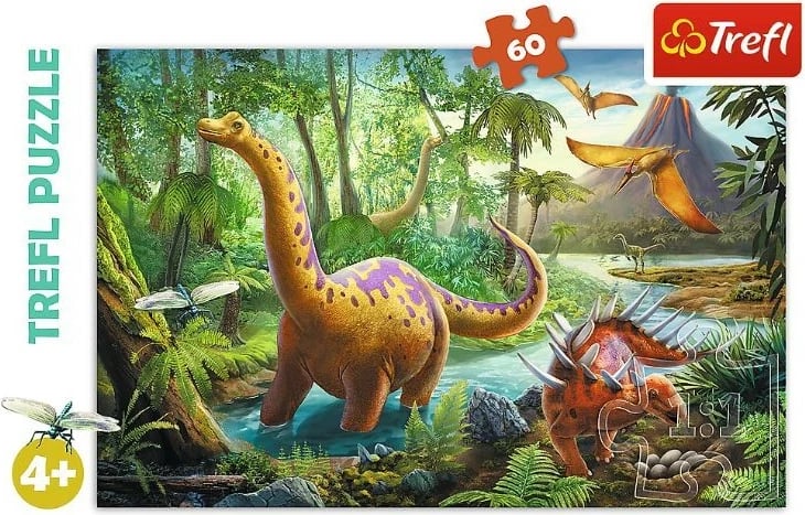 Puzzle Trefl Dinosaur Journeys, 60 pjesë, për fëmijë Puzzle Trefl Dinosaur Journeys, 60 pjesë, për fëmijë