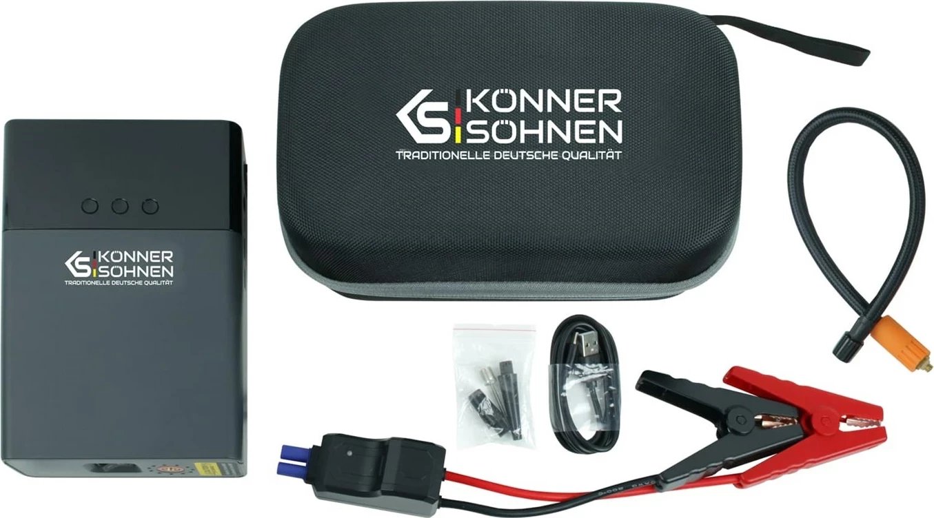 Pajisje startuese me kompresor Könner & Söhnen JSP-1200, E zezë
