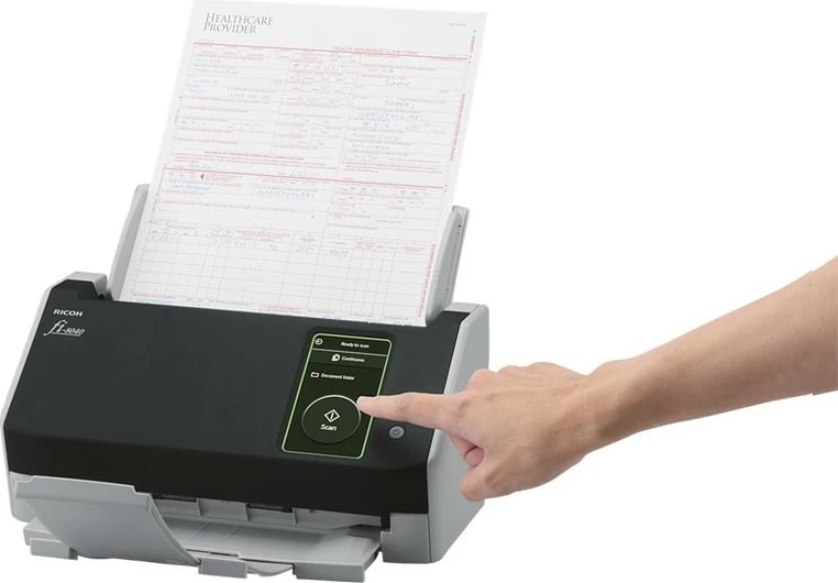 Skaner Ricoh fi-8040, 210 x 297 mm, 600 x 600 DPI, 24 bit, 8 bit, 40 ppm, 80 ipm