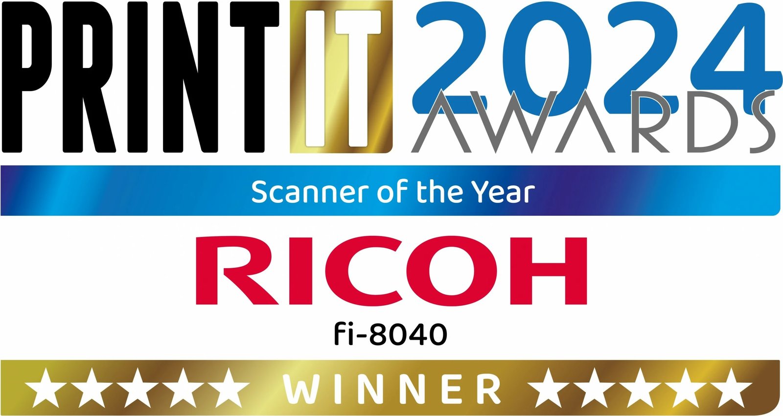 Skaner Ricoh fi-8040, 210 x 297 mm, 600 x 600 DPI, 24 bit, 8 bit, 40 ppm, 80 ipm