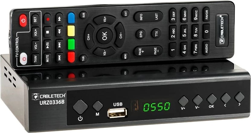 Dekoder Cabletech URZ0336, DVB-T2, H.265 HEVC, i zi