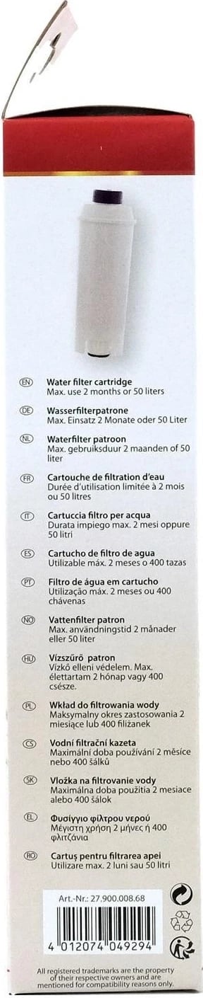 Filtr për Kafemakinat De'Longhi Scanpart, Bardhë