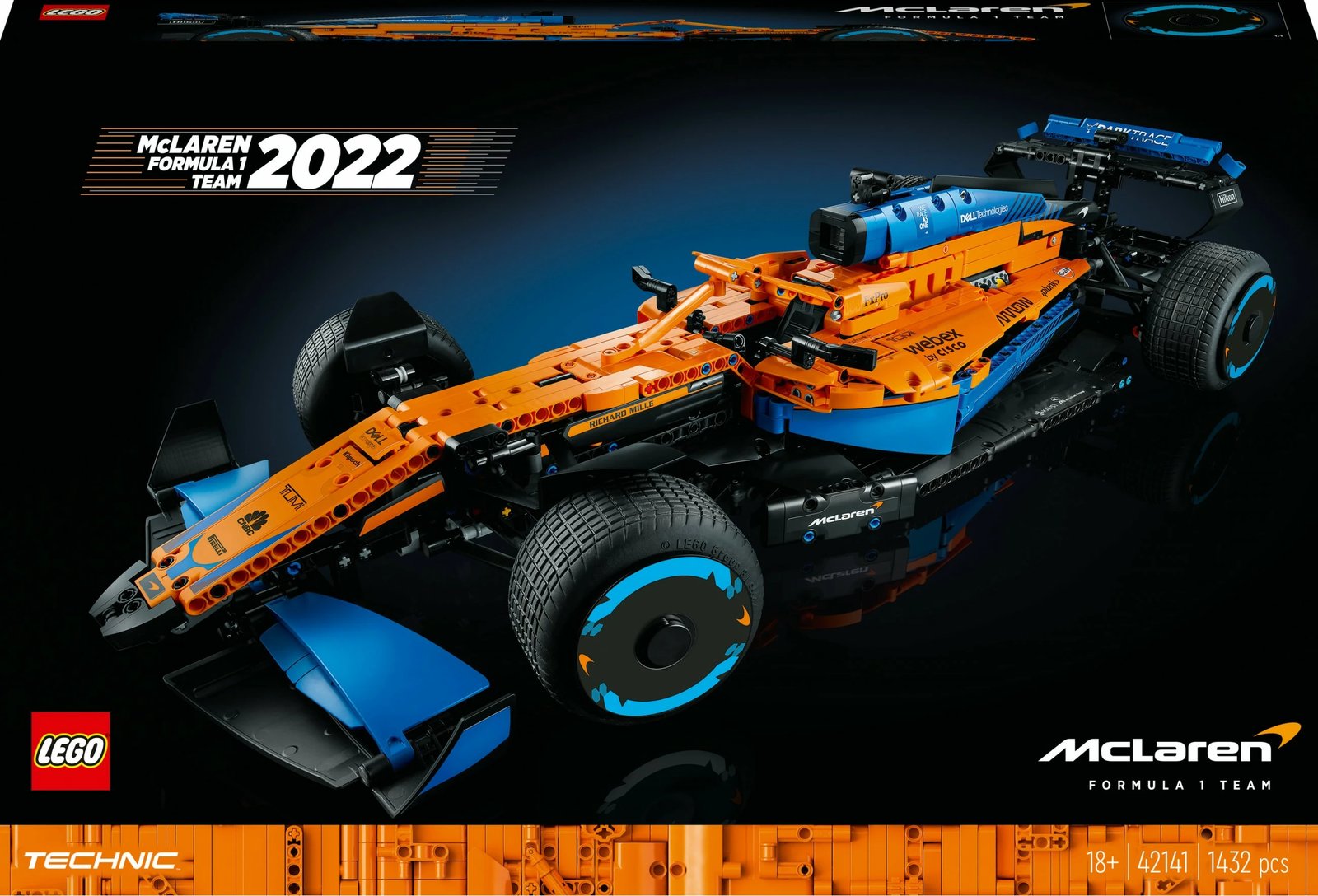 Set për ndërtim LEGO Technic McLaren Formula 1, 1434 pjesë, shumëngjyrësh