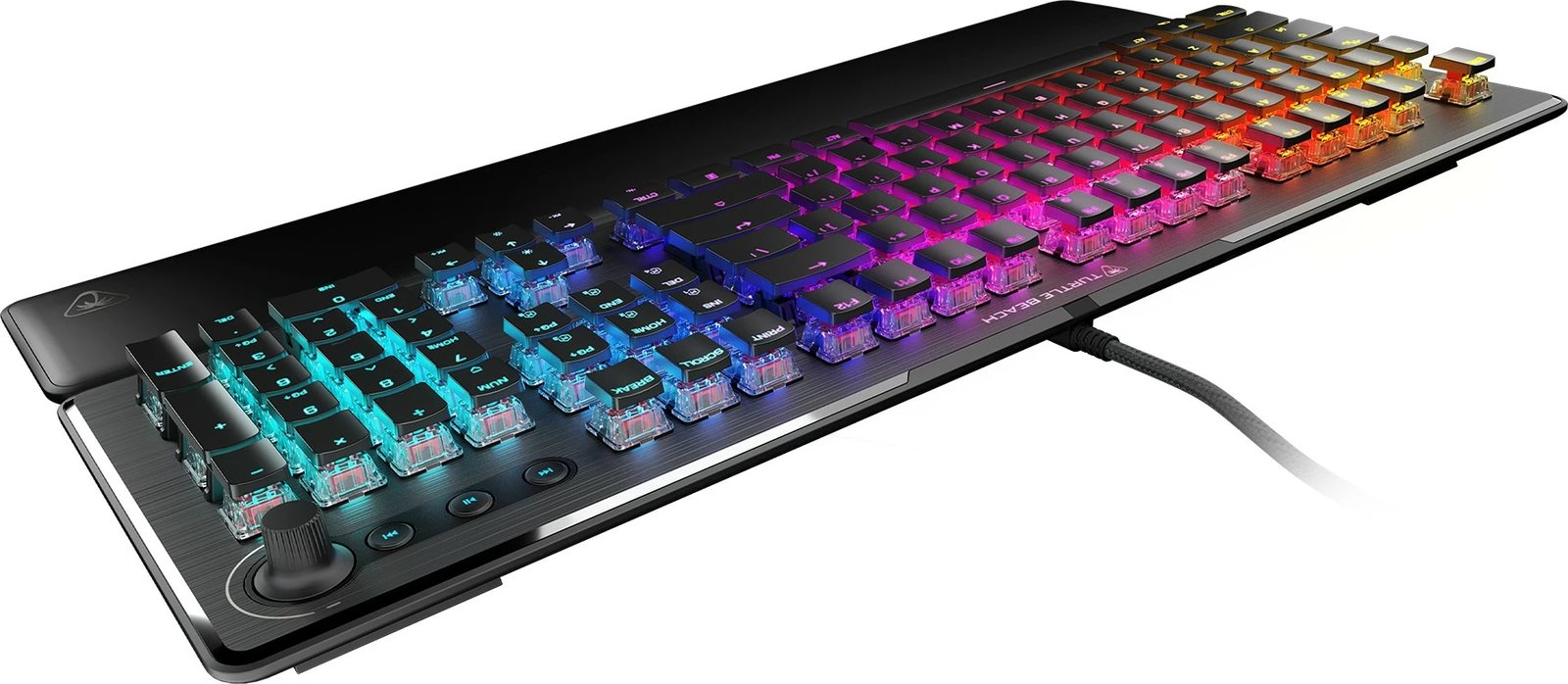 Tastierë mekanike Turtle Beach Vulcan II, full-size, RGB LED, me kabllo, e zezë
